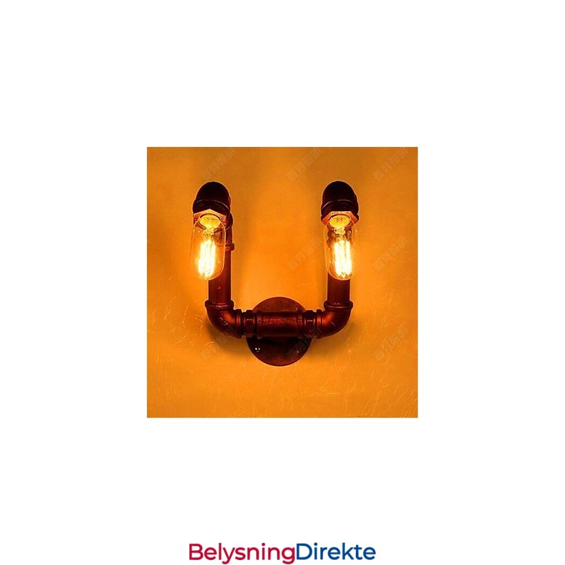 Amerikansk Bar Xiang Soveromsgang Vannrørsvegglampe Retro Industriell Jernvegglampe