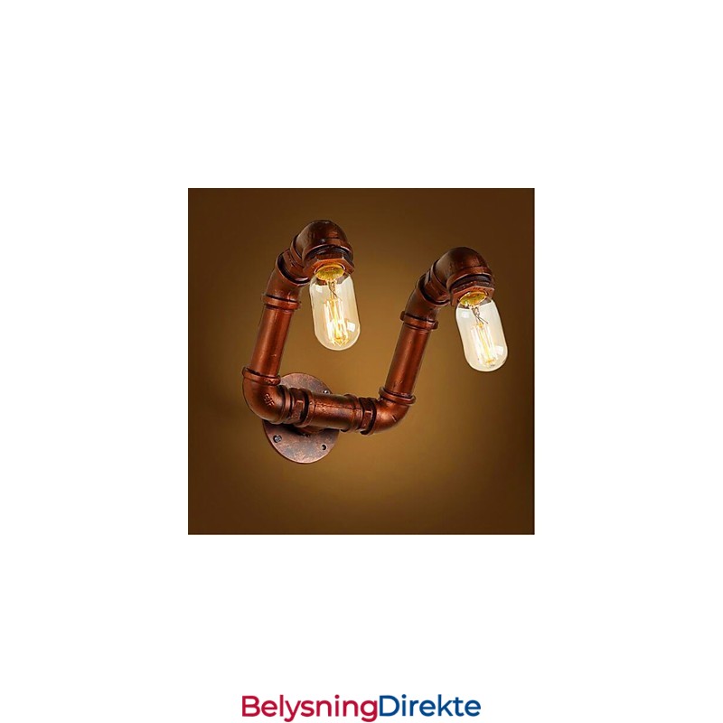 Amerikansk Bar Xiang Soveromsgang Vannrørsvegglampe Retro Industriell Jernvegglampe