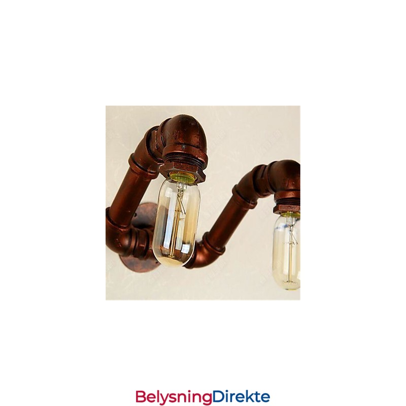 Amerikansk Bar Xiang Soveromsgang Vannrørsvegglampe Retro Industriell Jernvegglampe