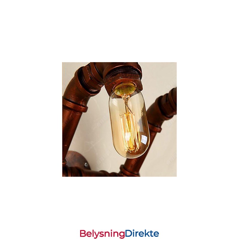 Amerikansk Bar Xiang Soveromsgang Vannrørsvegglampe Retro Industriell Jernvegglampe