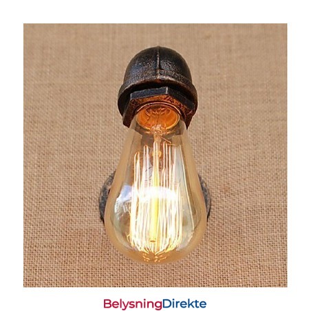 Nostalgi Enkel Vannrør Dekorativ Liten Vegglampe Vegglampe