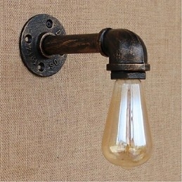 Nostalgi Enkel Vannrør Dekorativ Liten Vegglampe Vegglampe