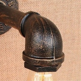 Nostalgi Enkel Vannrør Dekorativ Liten Vegglampe Vegglampe