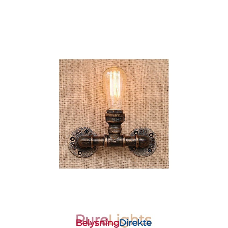 Nostalgi Enkel Vannrør Dekorativ Liten Vegglampe Vegglampe