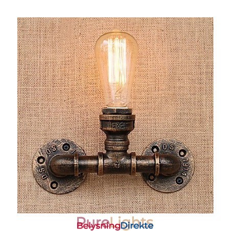 Nostalgi Enkel Vannrør Dekorativ Liten Vegglampe Vegglampe