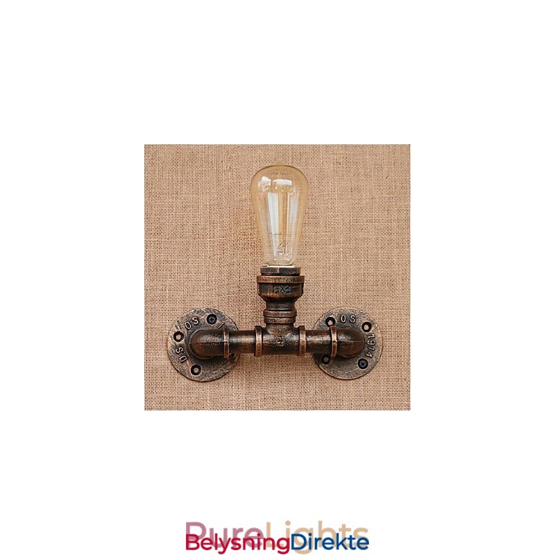 Nostalgi Enkel Vannrør Dekorativ Liten Vegglampe Vegglampe