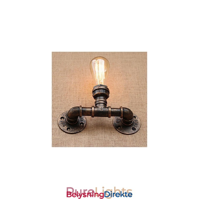 Nostalgi Enkel Vannrør Dekorativ Liten Vegglampe Vegglampe