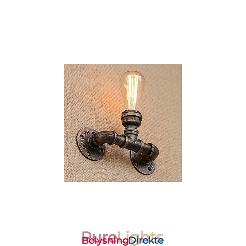 Nostalgi Enkel Vannrør Dekorativ Liten Vegglampe Vegglampe