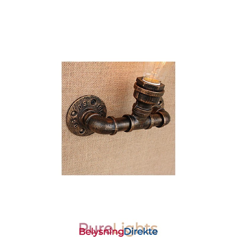 Nostalgi Enkel Vannrør Dekorativ Liten Vegglampe Vegglampe