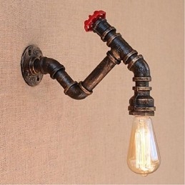 Nostalgi Enkel Vannrør Dekorativ Liten Vegglampe Vegglampe