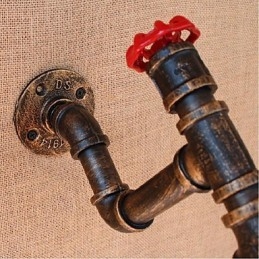 Nostalgi Enkel Vannrør Dekorativ Liten Vegglampe Vegglampe