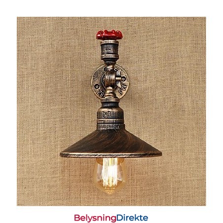 Rustikk Hyttemaling For Omgivelseslys Vegglampe Med Vegglampe