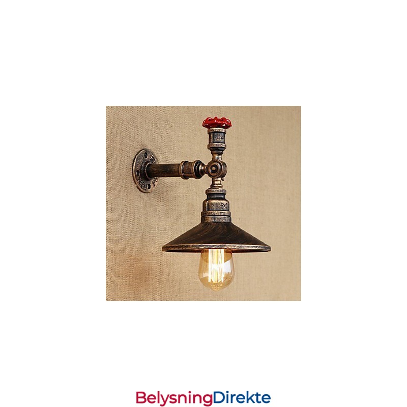 Rustikk Hyttemaling For Omgivelseslys Vegglampe Med Vegglampe