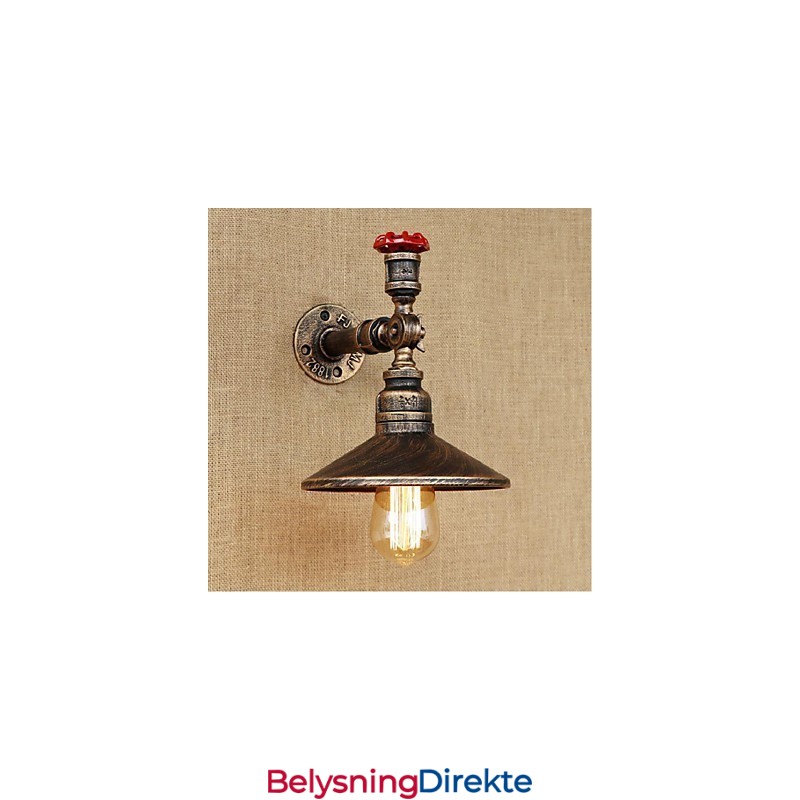 Rustikk Hyttemaling For Omgivelseslys Vegglampe Med Vegglampe