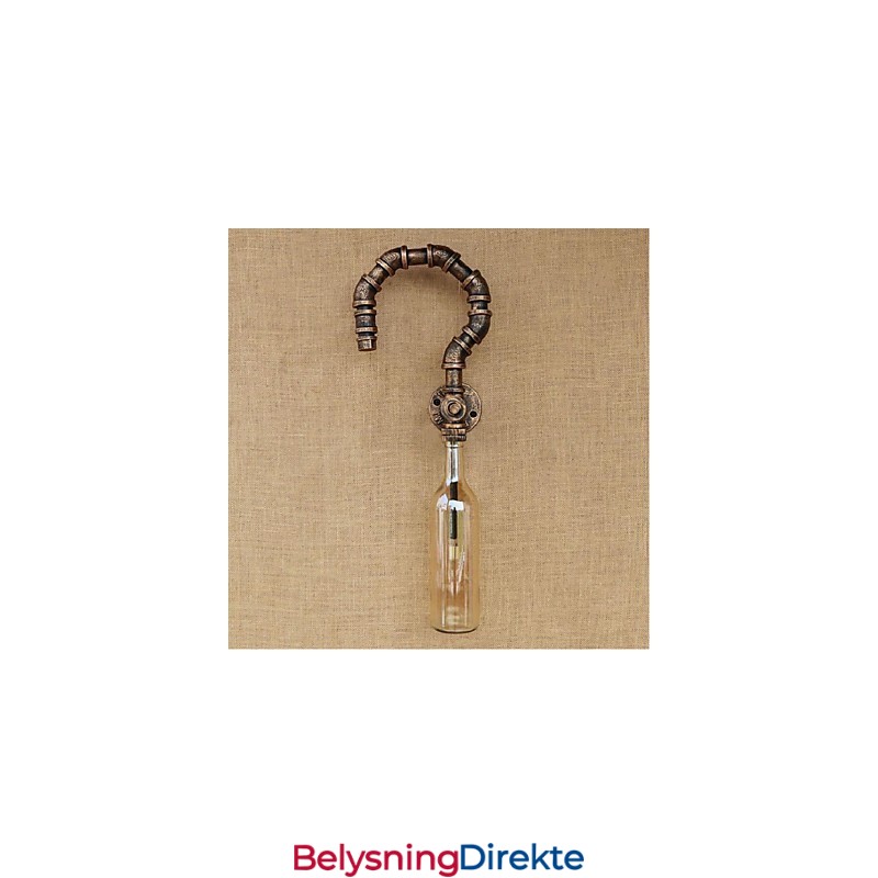 Retro Amerikansk Landsby Kreativ Industri Vind Designer Vannflaske Vegglampe Vegglampe Rav