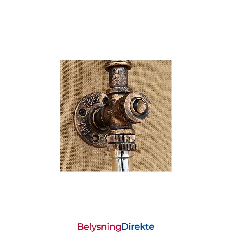 Retro Amerikansk Landsby Kreativ Industri Vind Designer Vannflaske Vegglampe Vegglampe Rav