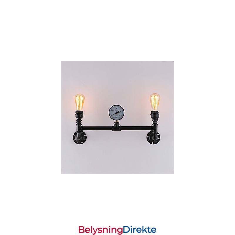 Hoder Vintage Industrielle Rørvegglamper Svarte Kreative Lys Restaurant Kafé Bar Dekorasjonsbelysning