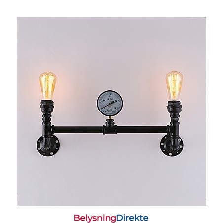 Hoder Vintage Industrielle Rørvegglamper Svarte Kreative Lys Restaurant Kafé Bar Dekorasjonsbelysning
