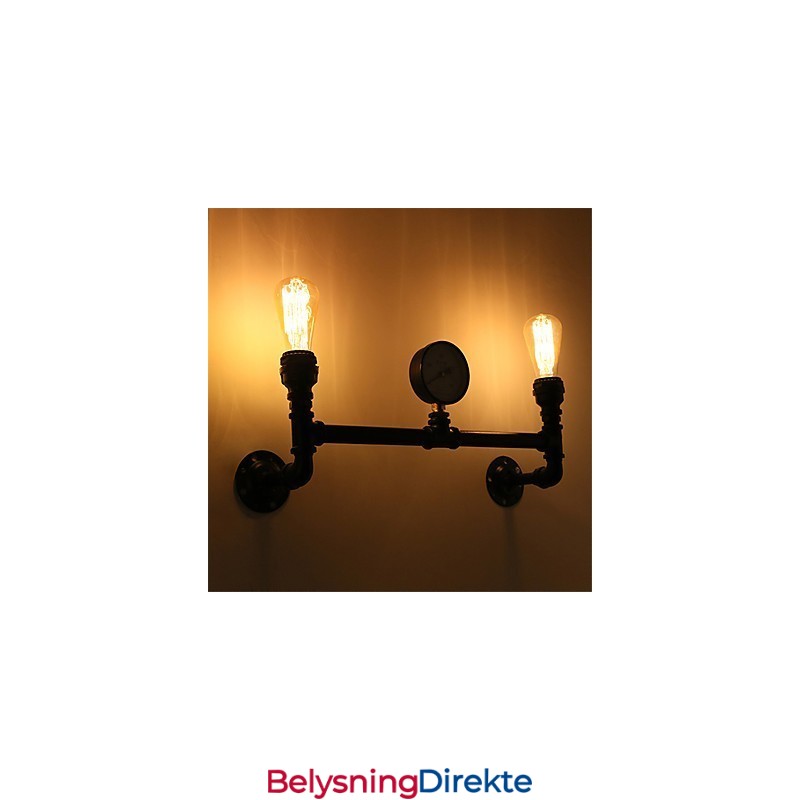 Hoder Vintage Industrielle Rørvegglamper Svarte Kreative Lys Restaurant Kafé Bar Dekorasjonsbelysning