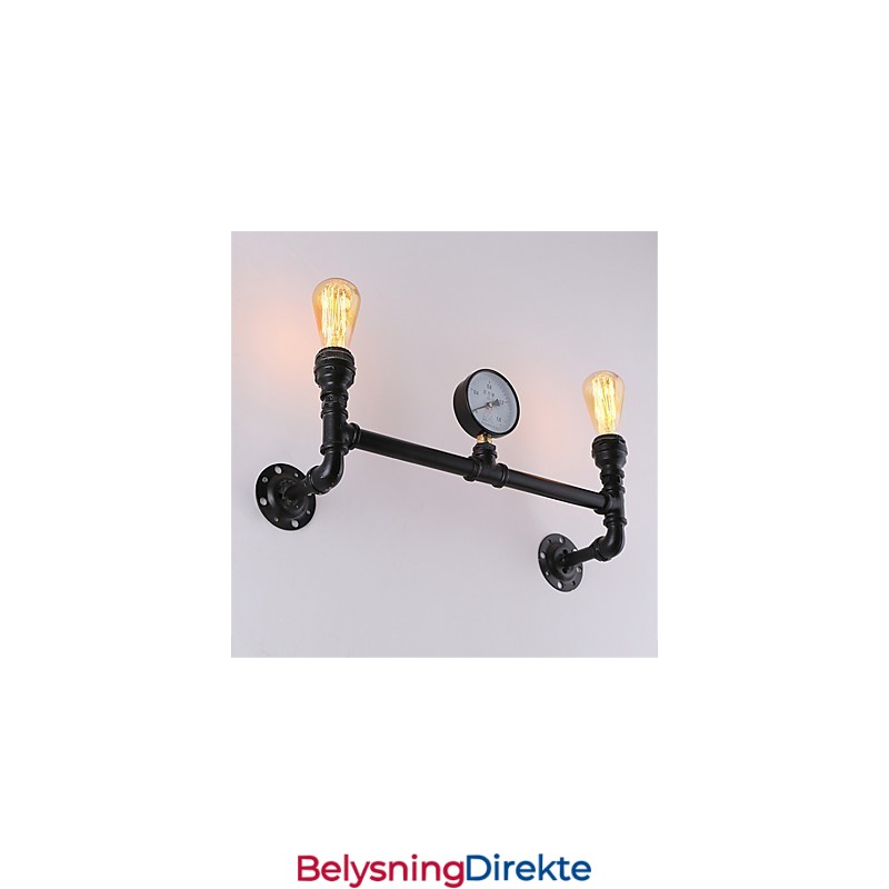 Hoder Vintage Industrielle Rørvegglamper Svarte Kreative Lys Restaurant Kafé Bar Dekorasjonsbelysning