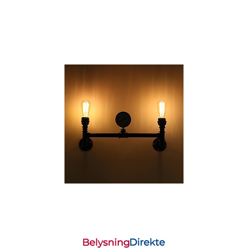 Hoder Vintage Industrielle Rørvegglamper Svarte Kreative Lys Restaurant Kafé Bar Dekorasjonsbelysning