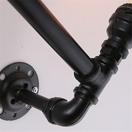 Hoder Vintage Industrielle Rørvegglamper Svarte Kreative Lys Restaurant Kafé Bar Dekorasjonsbelysning