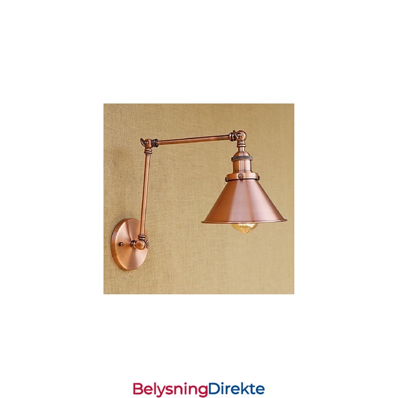 Lang Arm Halvrust Retro Kreativ Nostalgisk Uttrekkbar Sammenleggbar Vegglampe Vegglampe