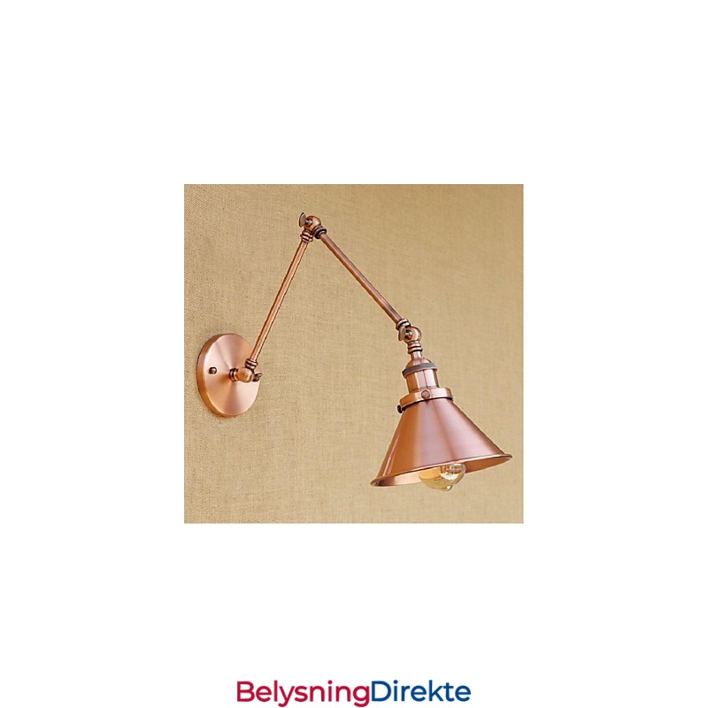 Lang Arm Halvrust Retro Kreativ Nostalgisk Uttrekkbar Sammenleggbar Vegglampe Vegglampe