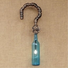 Retro Amerikansk Landsby Kreativ Industri Vind Designer Vannflaske Vegglampe Vegglampe