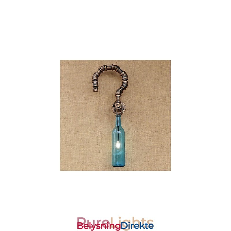 Retro Amerikansk Landsby Kreativ Industri Vind Designer Vannflaske Vegglampe Vegglampe