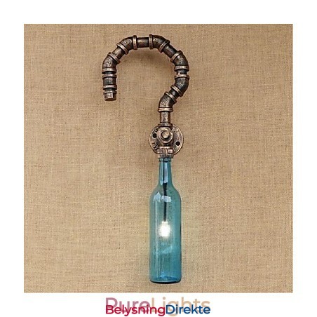 Retro Amerikansk Landsby Kreativ Industri Vind Designer Vannflaske Vegglampe Vegglampe