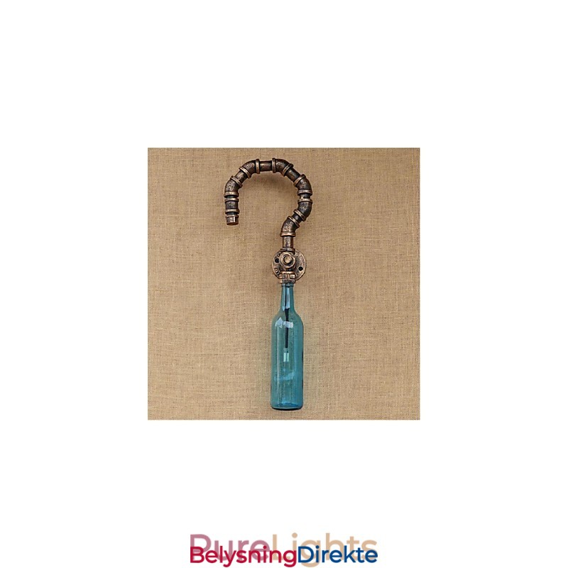 Retro Amerikansk Landsby Kreativ Industri Vind Designer Vannflaske Vegglampe Vegglampe