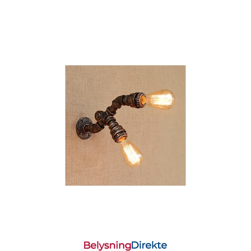 Rustikk Hyttemaling For Omgivelseslys Vegglampe Med Vegglampe