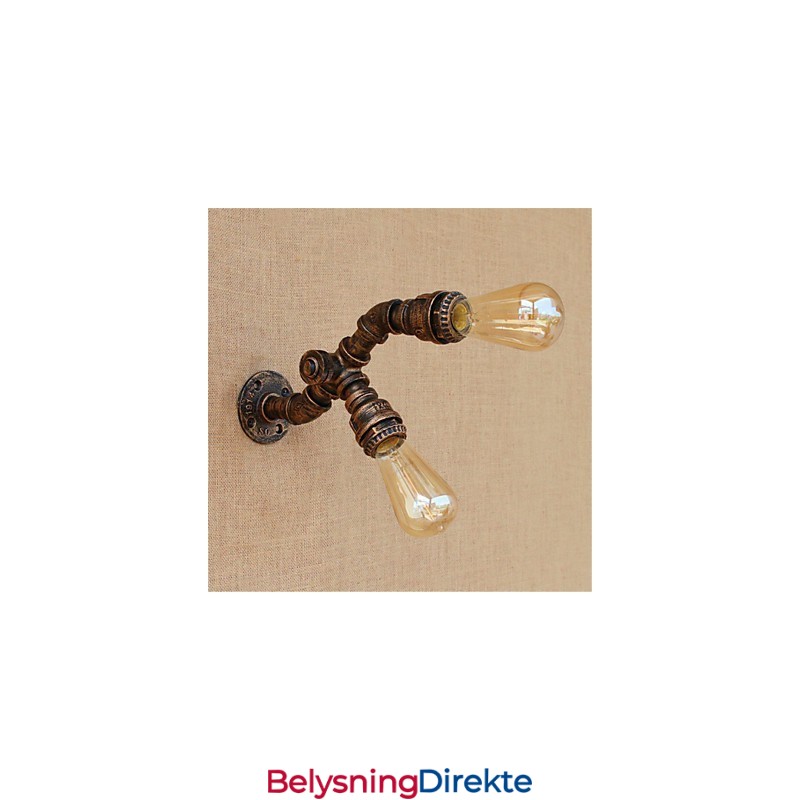 Rustikk Hyttemaling For Omgivelseslys Vegglampe Med Vegglampe