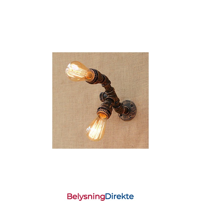 Rustikk Hyttemaling For Omgivelseslys Vegglampe Med Vegglampe