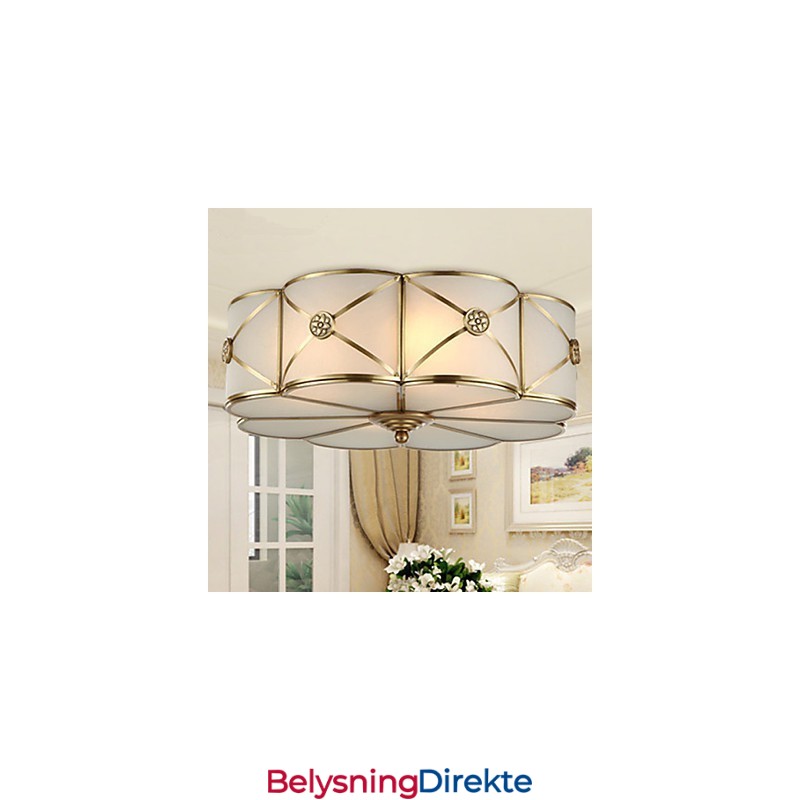 Tradisjonell Klassisk Rustikk Hytte Messing Metall Innfelt