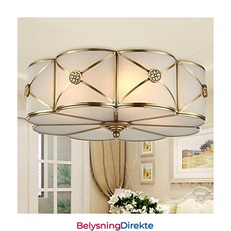 Tradisjonell Klassisk Rustikk Hytte Messing Metall Innfelt