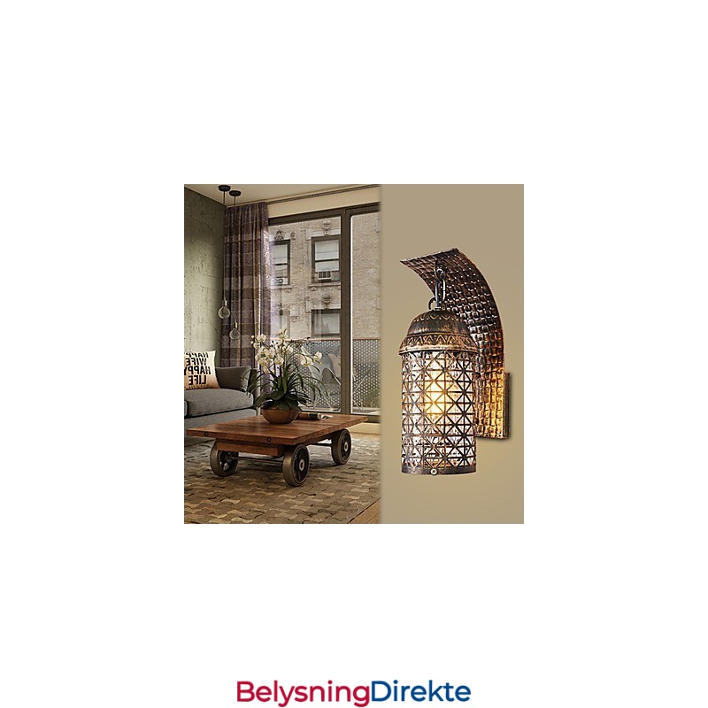 Rustikk Hyttemalingsfunksjon For Mini-Stil Opplyst Vegglampe I Vegg