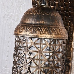 Rustikk Hyttemalingsfunksjon For Mini-Stil Opplyst Vegglampe I Vegg