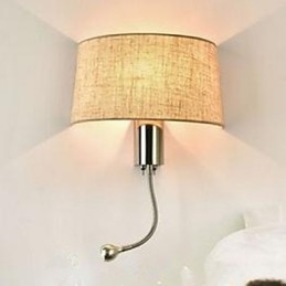 Hotellrommet Soverom Midtgangen Stofflampe Nattbordslampe Med Amerikansk Nattbordslampebryter