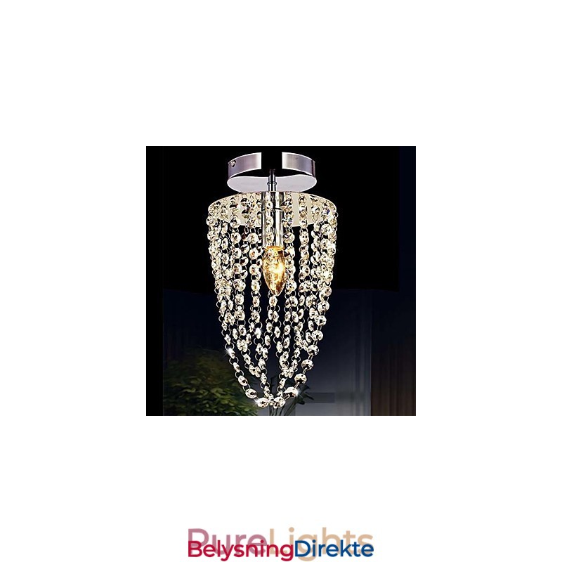 1 Lysende Moderne K9 Krystalllysekrone I Krom Med 1 Pære