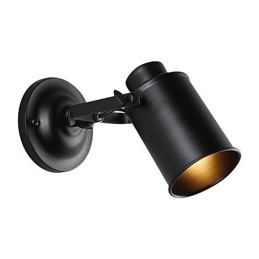 Vintage Vegglampe I Svart Metall I Loftstil, Stue, Spisestue, Gang, Kafé, Barer, Bar, Vegglampe