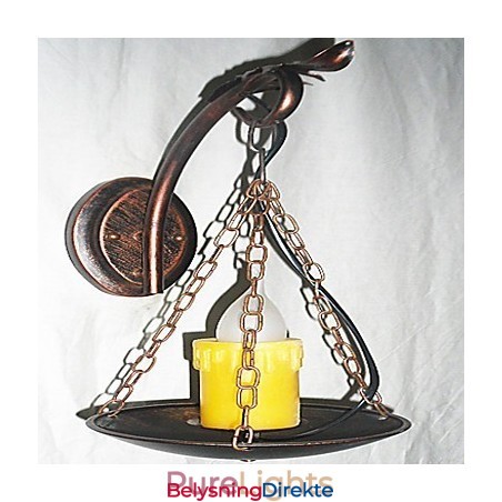 Rustikk Hyttemalingsfunksjon For Mini-Stil Opplyst Vegglampe I Vegg