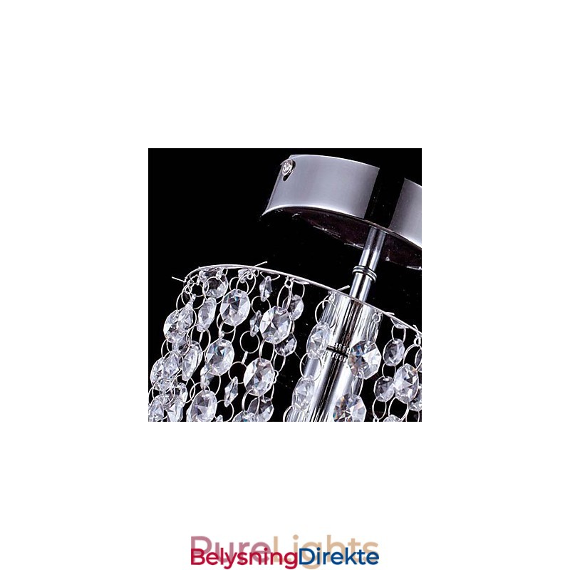 1 Lysende Moderne K9 Krystalllysekrone I Krom Med 1 Pære