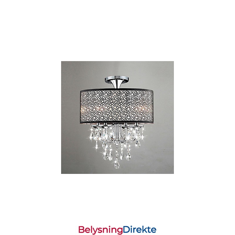 Moderne, Samtidskunstnerisk Trommekrystall I Mini-Stil I Krom