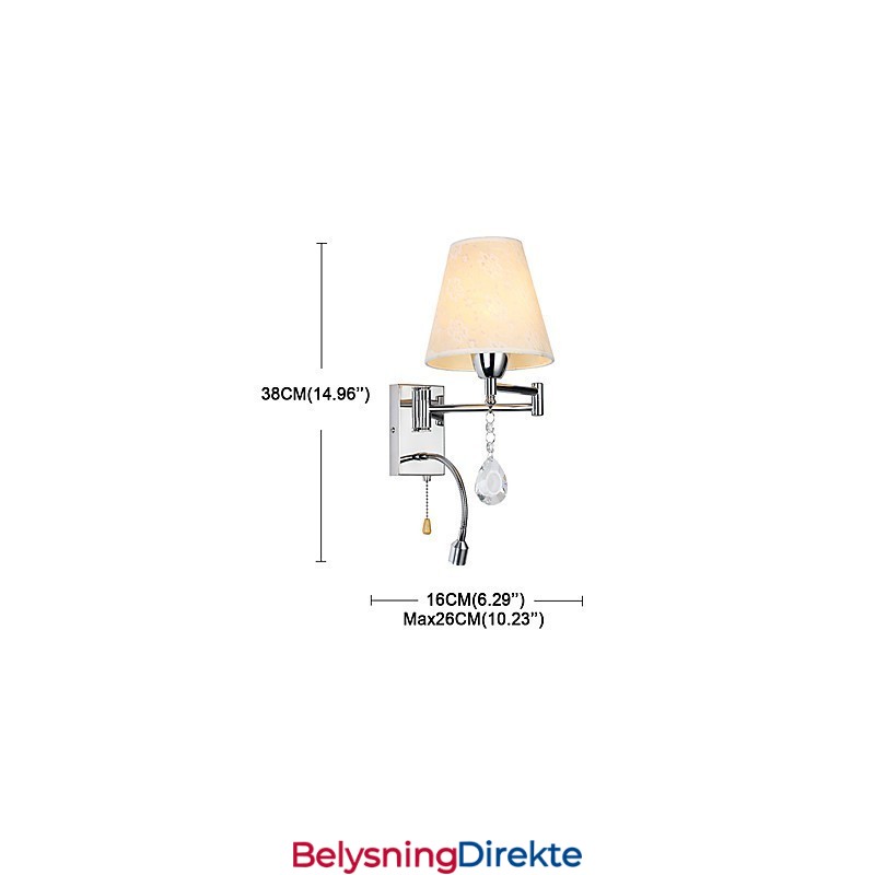 Vegglampe Til Soverom Leselampe Stofflampe