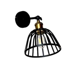 Lysmalt Stålvegglampe Dum Svart Amerikansk Kaffedekorasjon Retro Vegglampe Lyssabellampe På Vegg