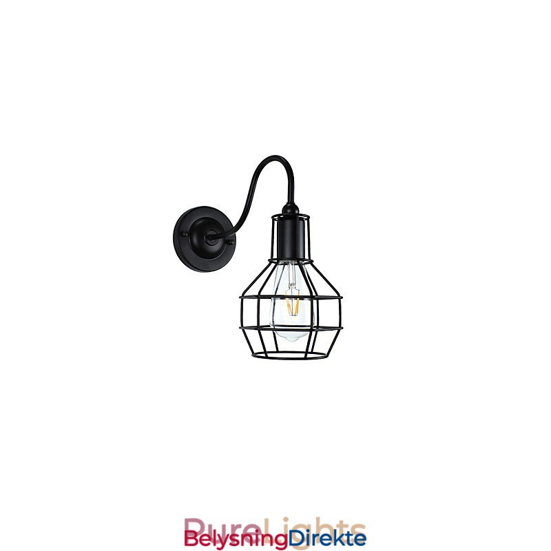 Vegglampe Vegglampe Veggjernsvegglampe Dum Black Lightsaber-Lampe På Veggen