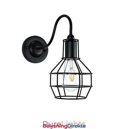 Vegglampe Vegglampe Veggjernsvegglampe Dum Black Lightsaber-Lampe På Veggen