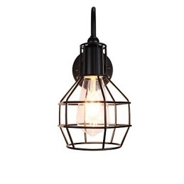 Vegglampe Vegglampe Veggjernsvegglampe Dum Black Lightsaber-Lampe På Veggen